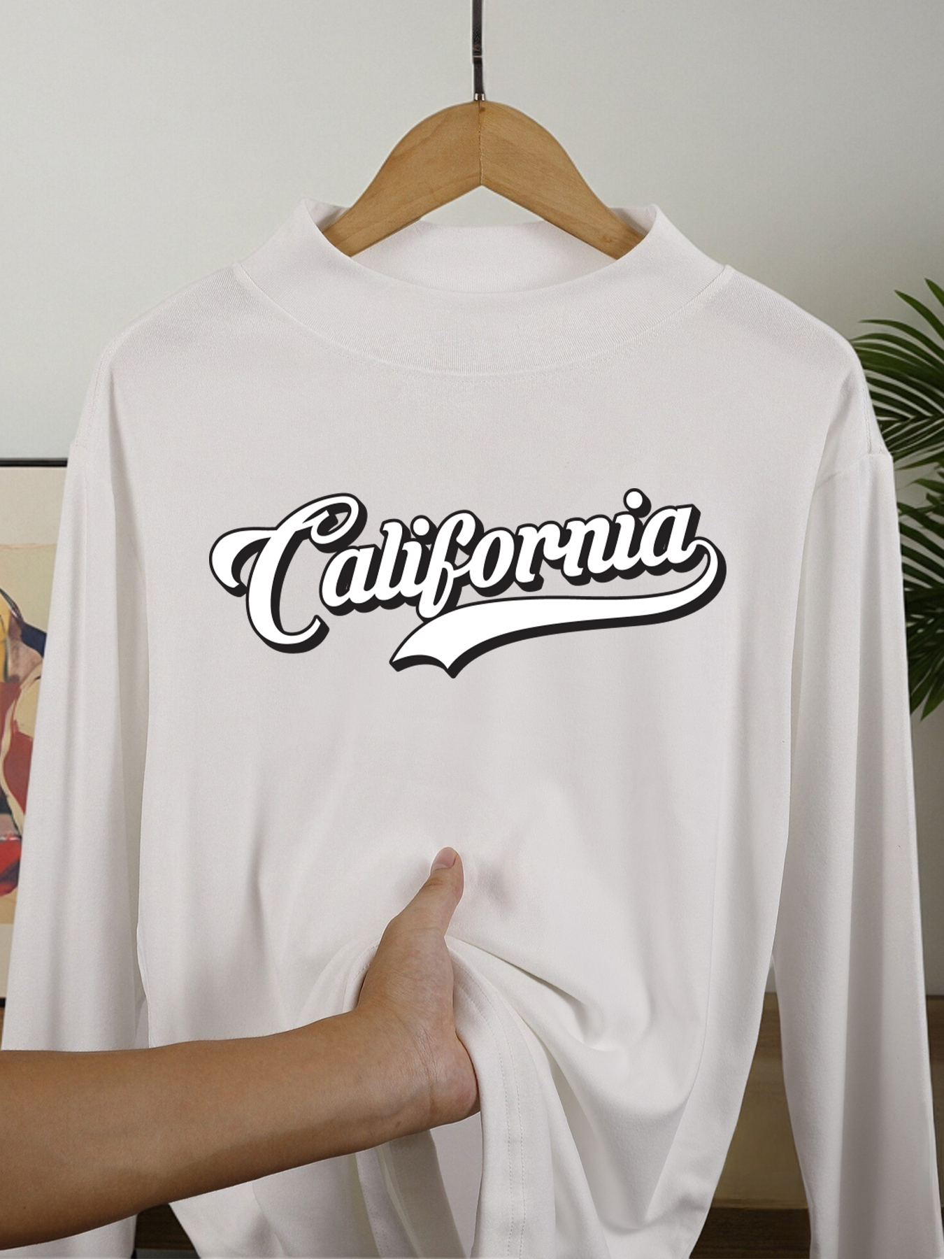 Men'S Fashion - California Art Letter Printing Man Long
