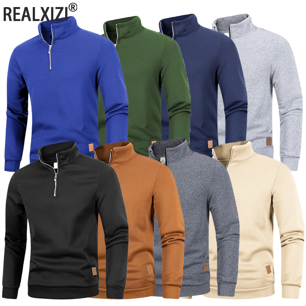 Mens Fashion Jumpers - Autumn Men's Half Zipper Stand Collar