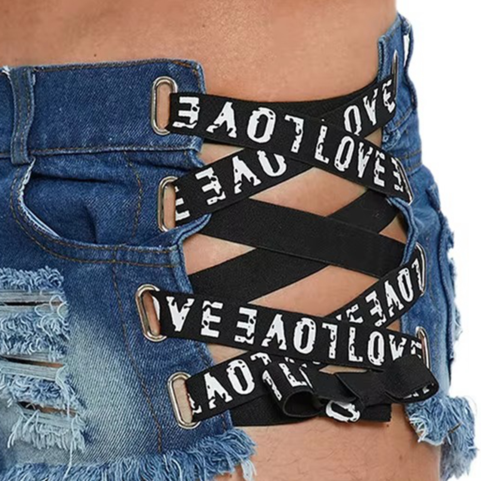 Men Fashion Jeans - Mens Distressed Ripped Mini Denim Shorts