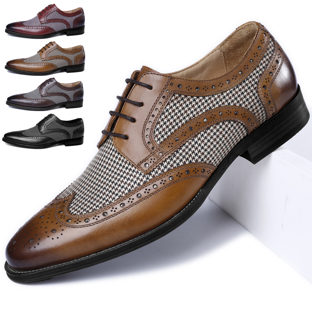 Men'S Fashion Hiking Boots - New Oxford Business Men Shoes Leather