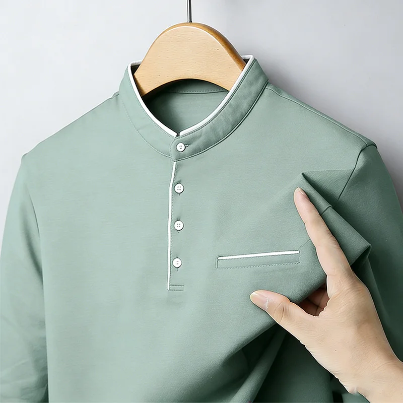 Men's Mandarin Collar Long Sle - огляд і ціна Men'S Fashion