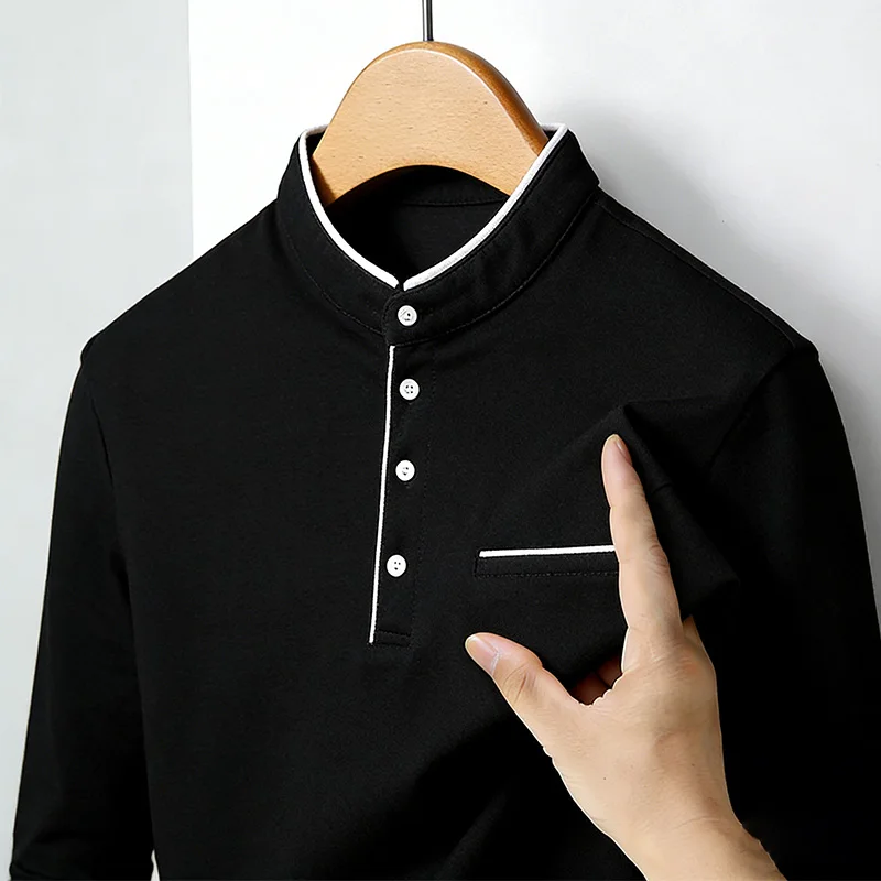 Men's Mandarin Collar Long Sle - огляд і ціна Men'S Fashion