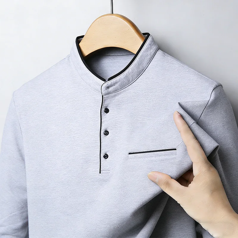 Men's Mandarin Collar Long Sle - огляд і ціна Men'S Fashion