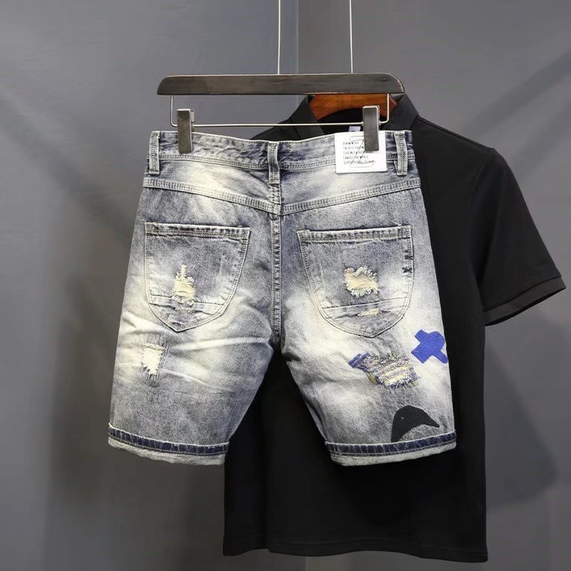 Summer Men's Fashion Scraped P - огляд і ціна Men Fashion Jeans