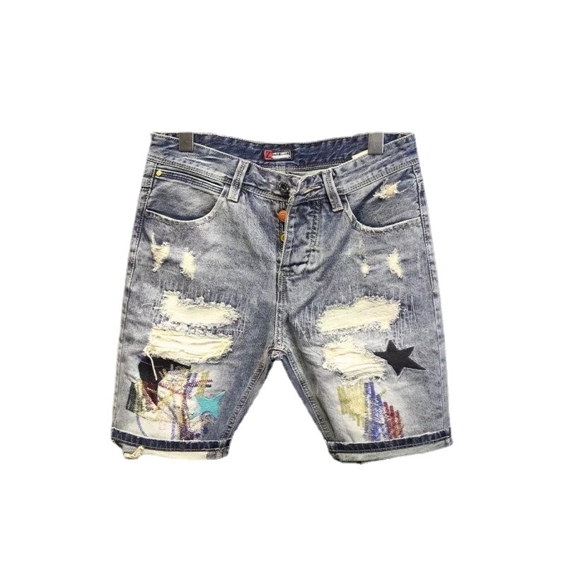 Summer Men's Fashion Scraped P - огляд і ціна Men Fashion Jeans