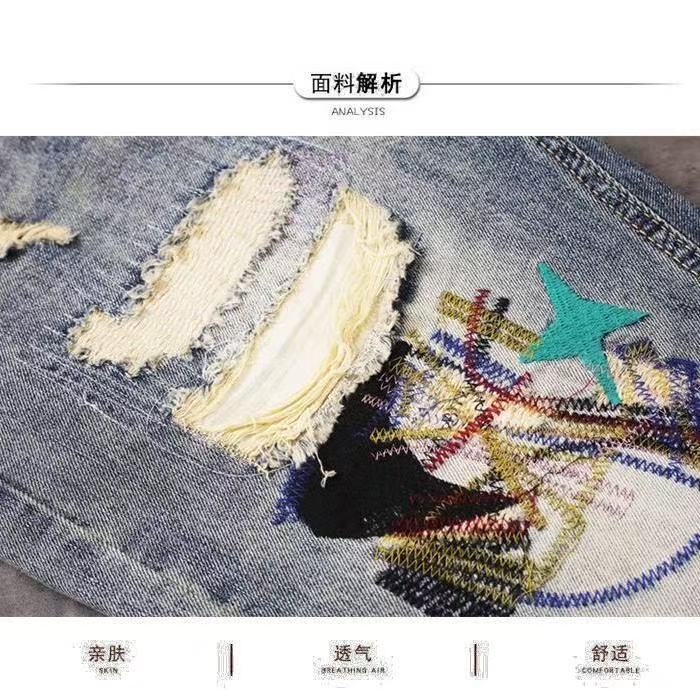 Summer Men's Fashion Scraped P - огляд і ціна Men Fashion Jeans