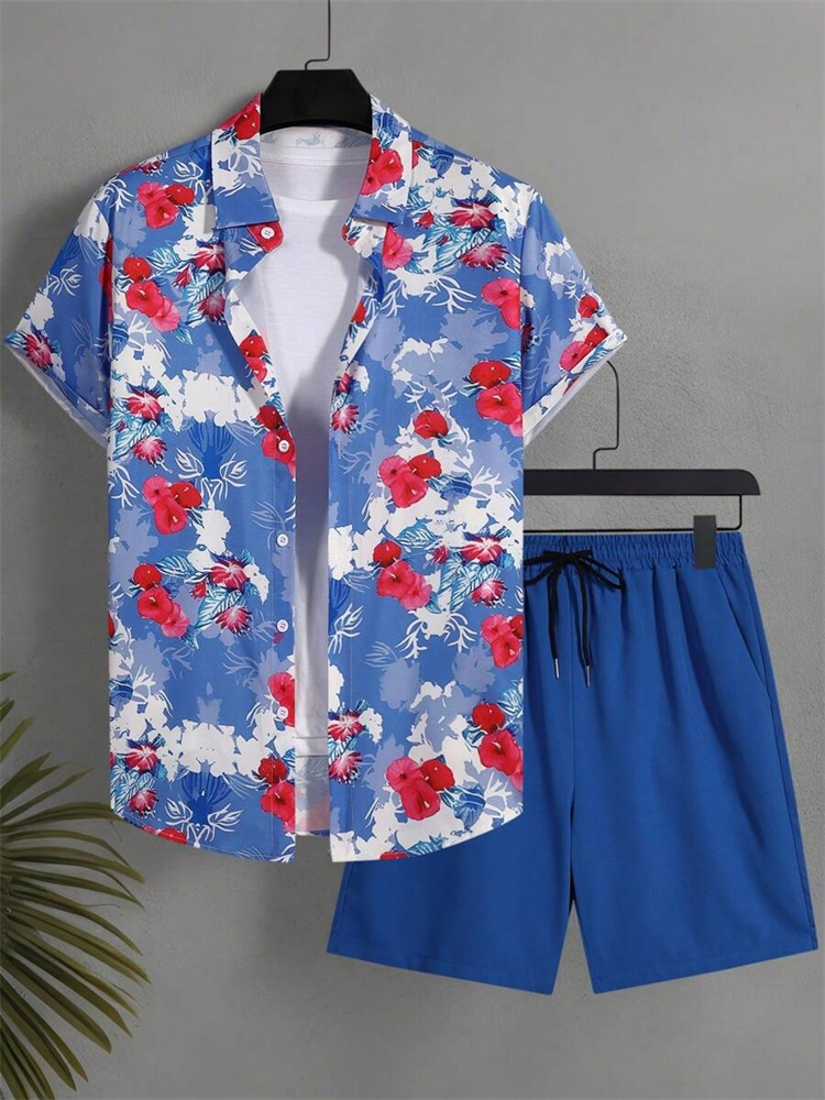 Men's Short-sleeved Shirt Set  - огляд і ціна Men'S Fashion Outfits