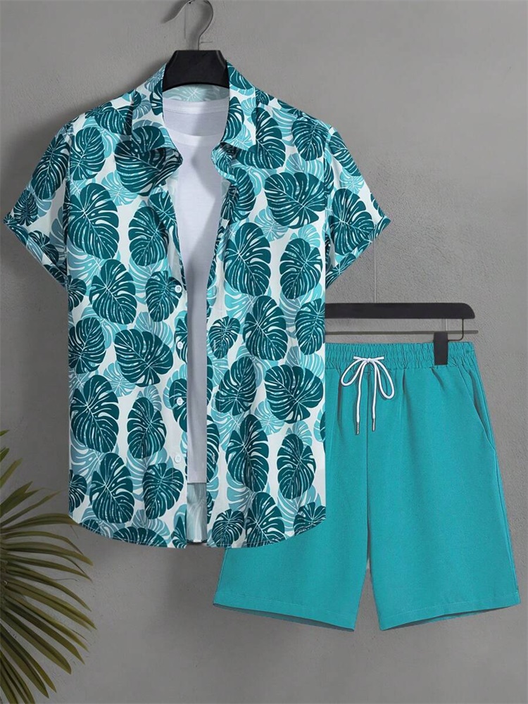 Men's Short-sleeved Shirt Set  - огляд і ціна Men'S Fashion Outfits