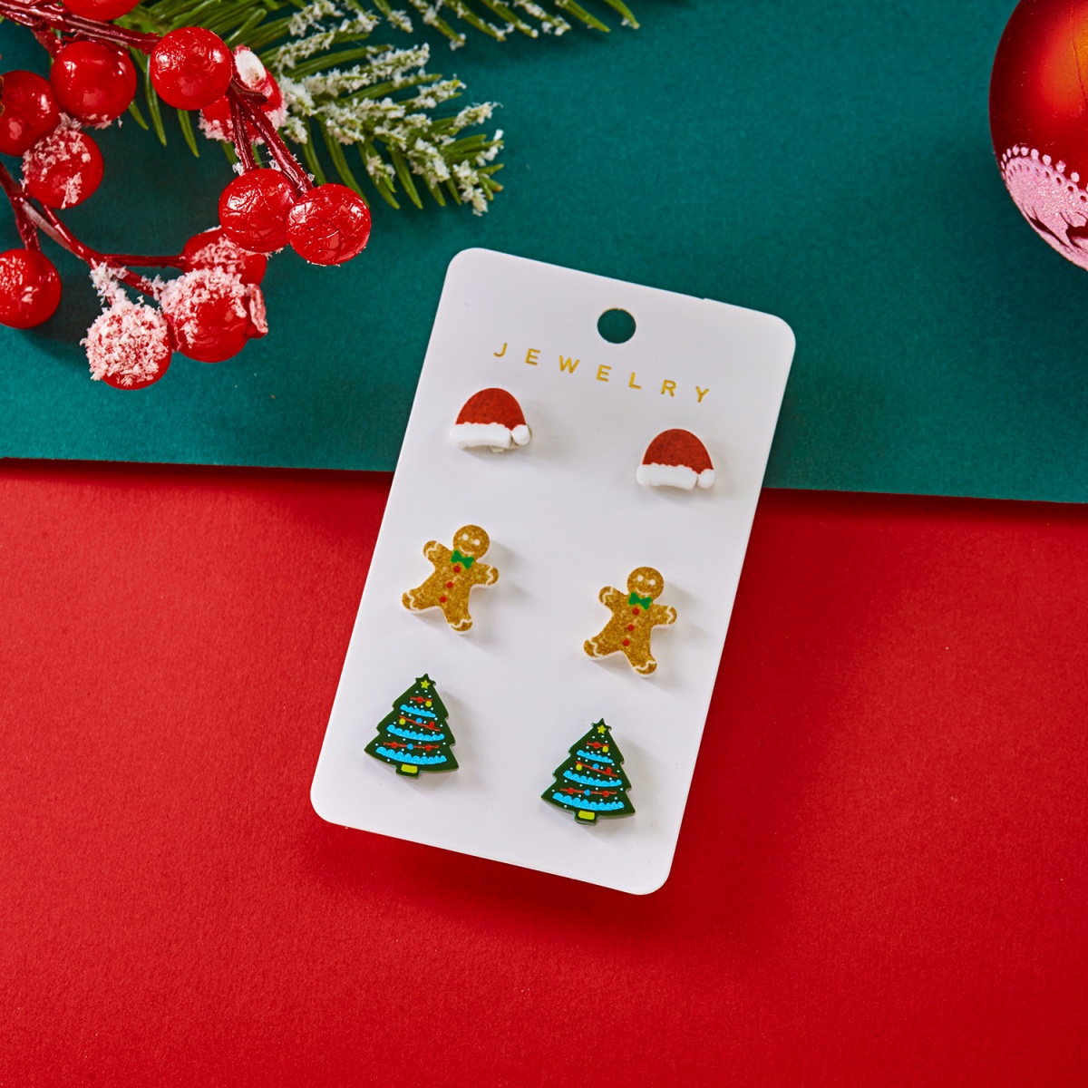 Christmas Holiday Stud Earring - огляд і ціна Mens Xmas Fashion