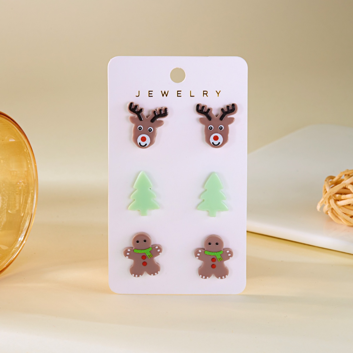 Christmas Holiday Stud Earring - огляд і ціна Mens Xmas Fashion