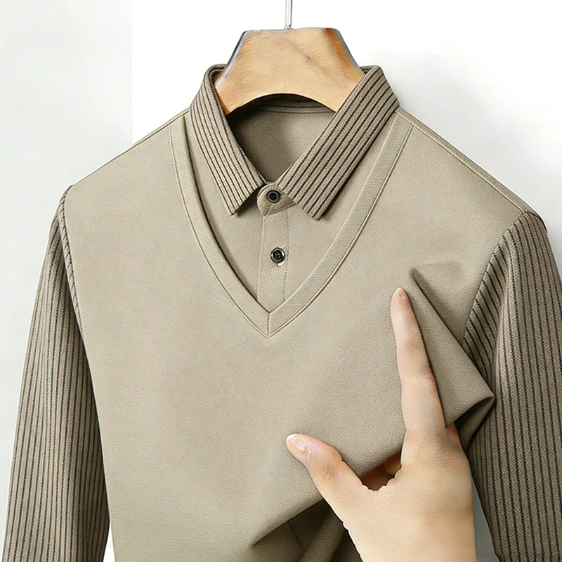Men's Fake Two Piece Shirt Col - огляд і ціна Men'S Fashion