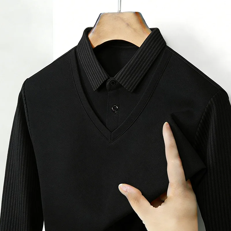 Men's Fake Two Piece Shirt Col - огляд і ціна Men'S Fashion