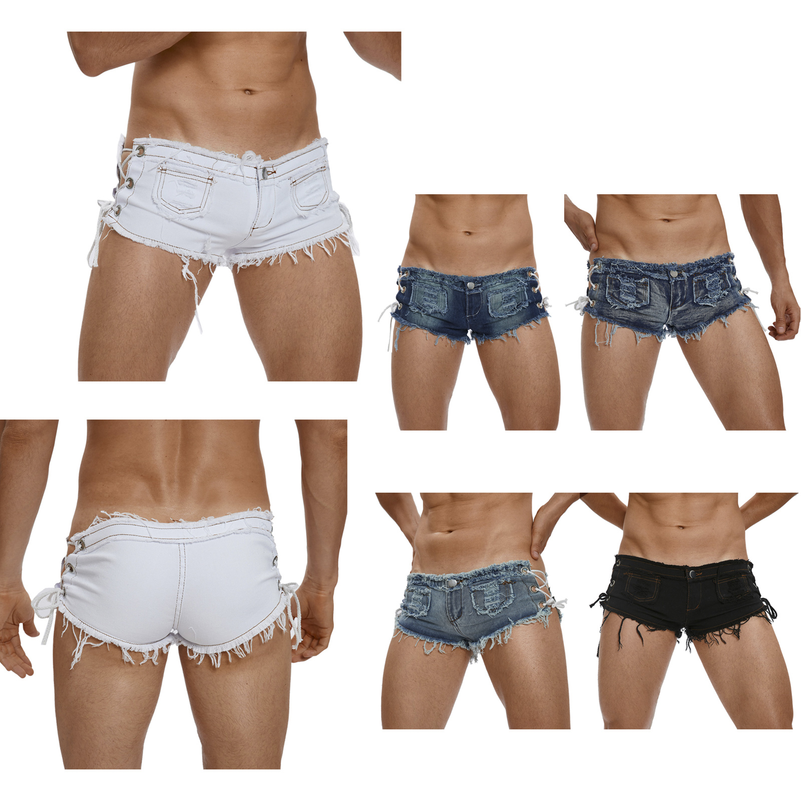 Mens Low Rise Extra Short Hot  - огляд і ціна Men Fashion Jeans