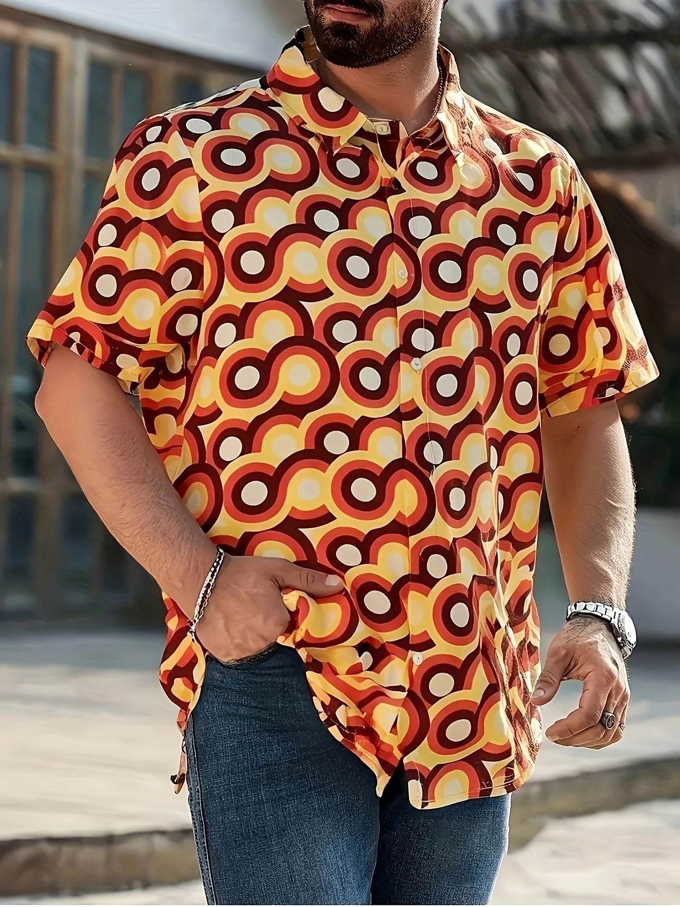 Men's Hawaiian Shirt 70s Retro - огляд і ціна Men'S Fashion 70S