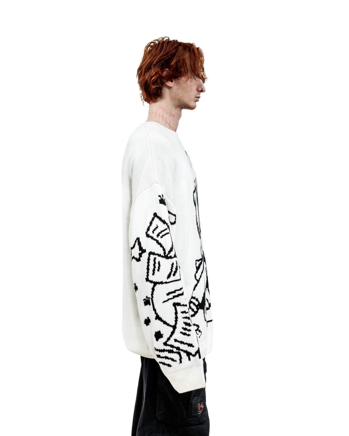 Vintage Cartoon Knitted Sweate - огляд і ціна Men'S Fashion Aesthetics