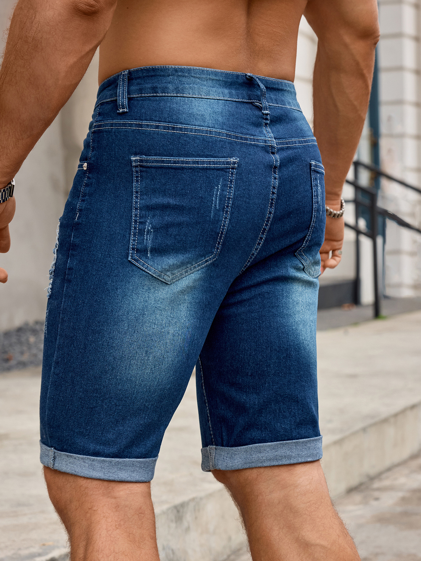 Men Denim Trousers Jeans Short - огляд і ціна Men Fashion Jeans