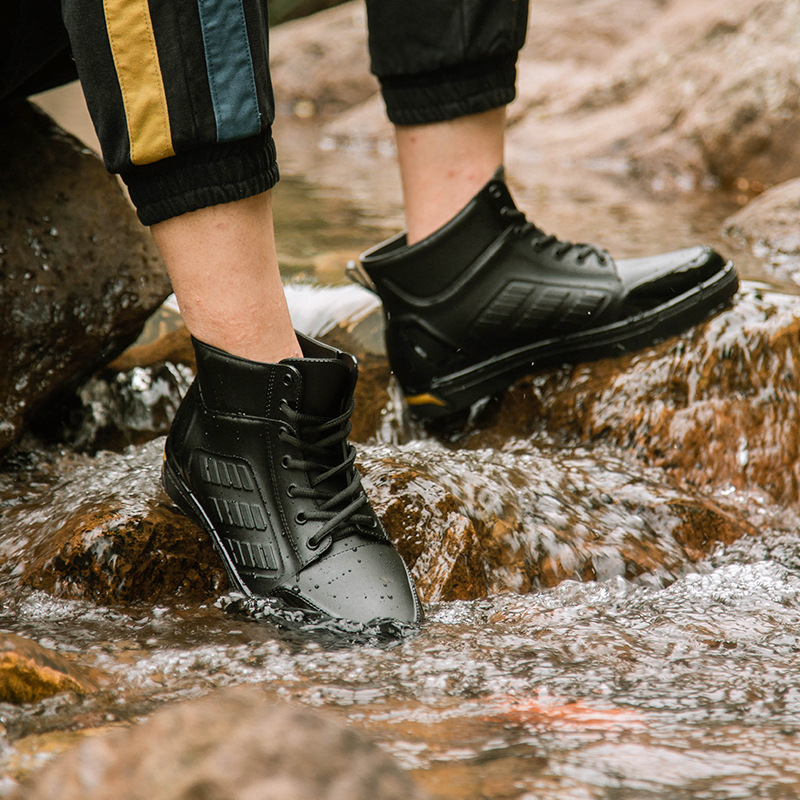 New Waterproof Shoes Men Black - огляд і ціна Men'S Fashion Hiking Boots