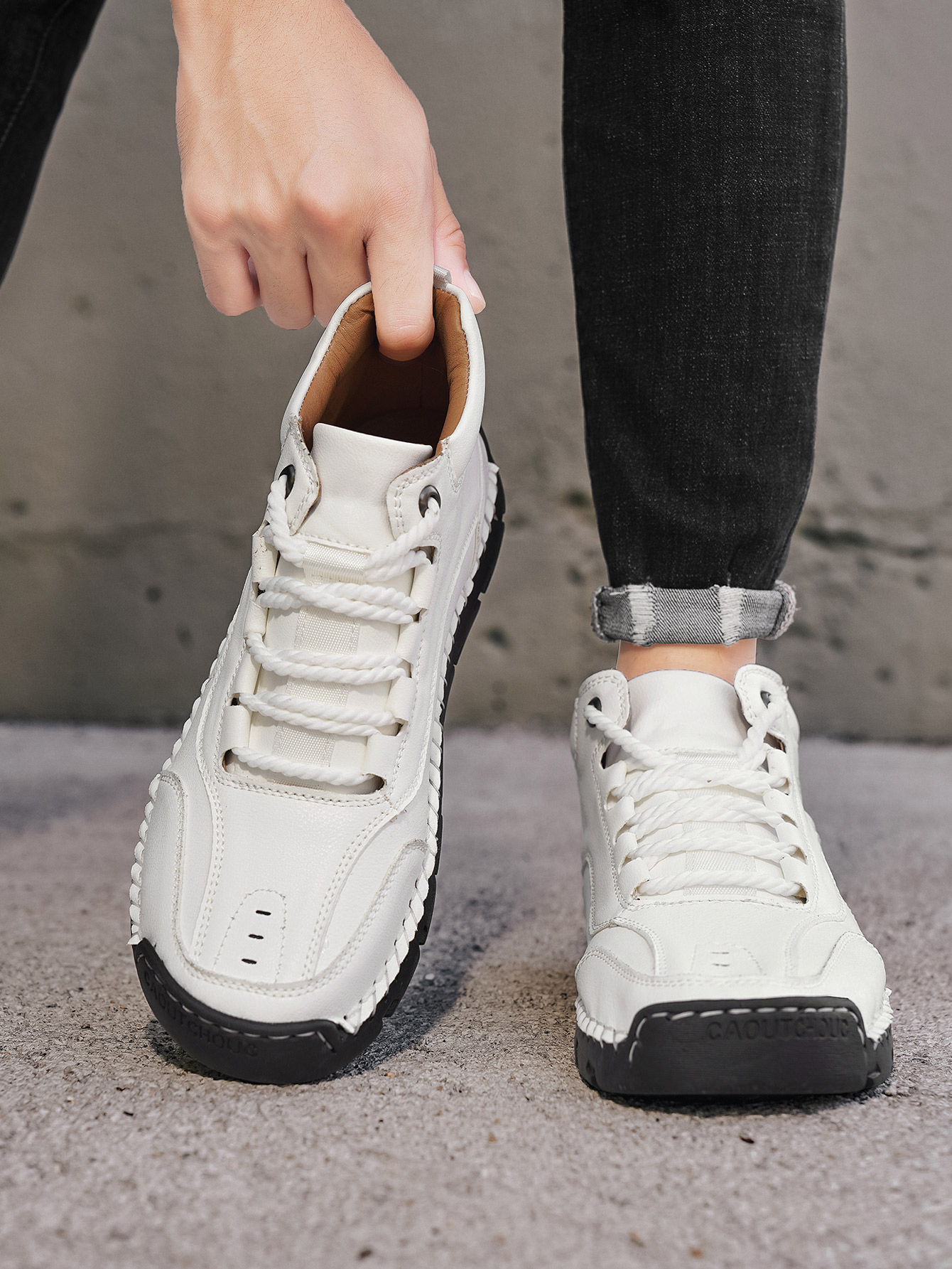 Men's Handmade Mid-Top Casual  - огляд і ціна Men'S Fashion Hiking Boots