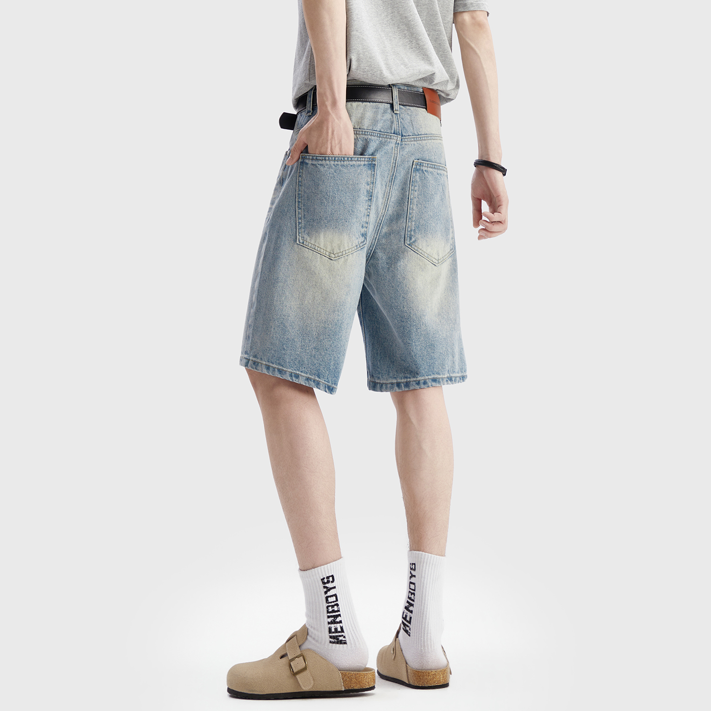 Vintage Washed Denim Shorts Me - огляд і ціна Men Fashion Jeans