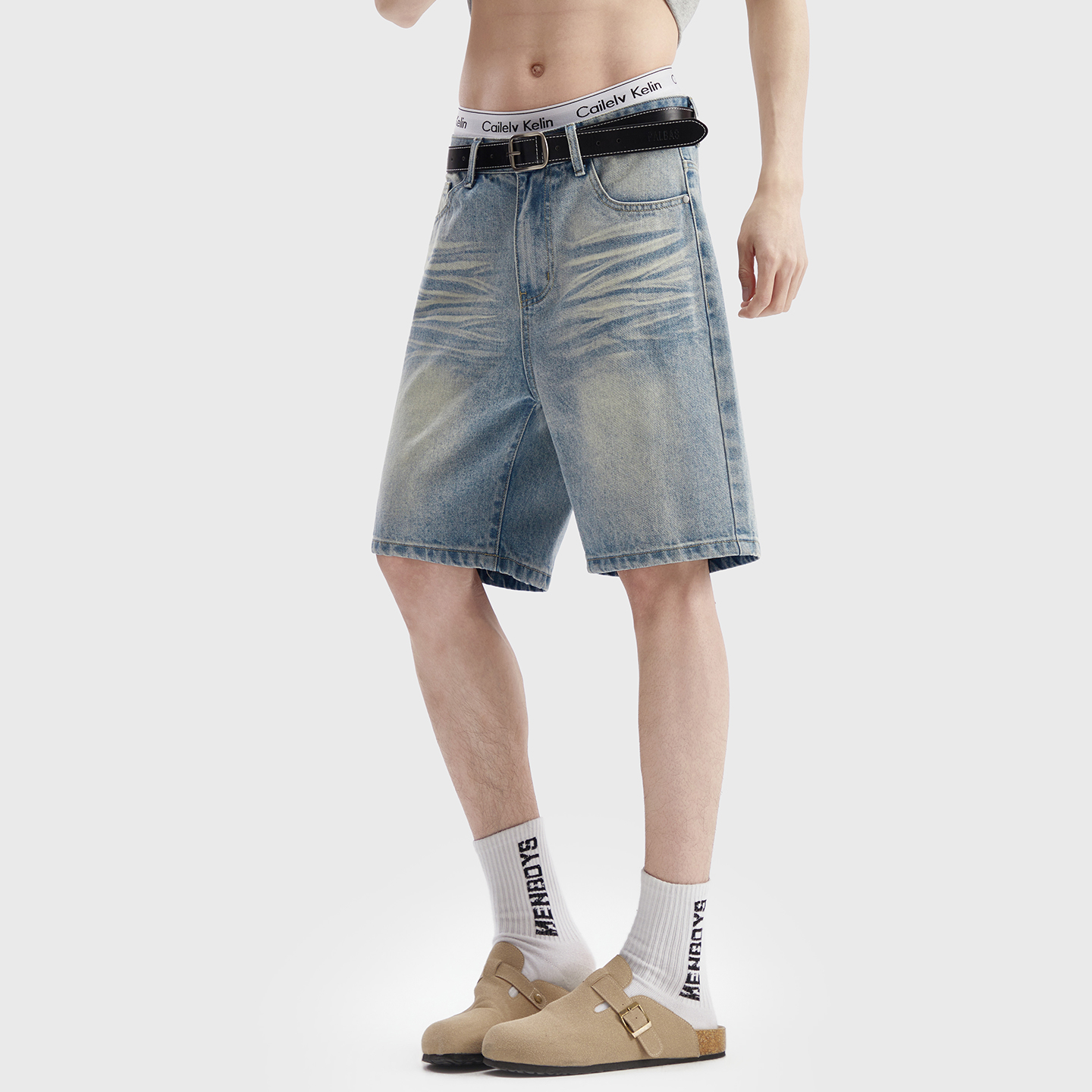 Vintage Washed Denim Shorts Me - огляд і ціна Men Fashion Jeans