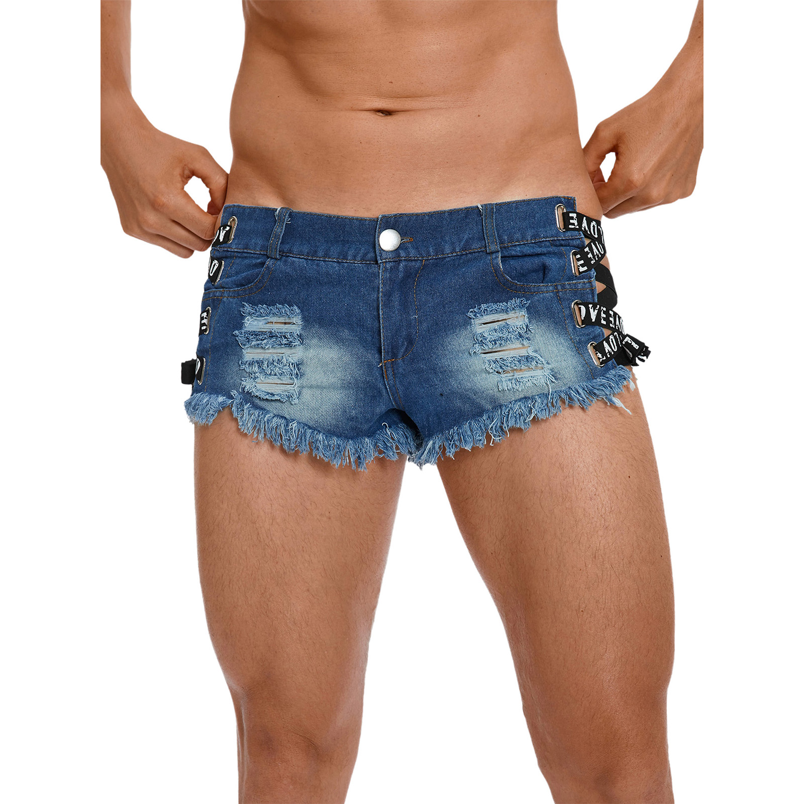 Mens Distressed Ripped Mini De - огляд і ціна Men Fashion Jeans