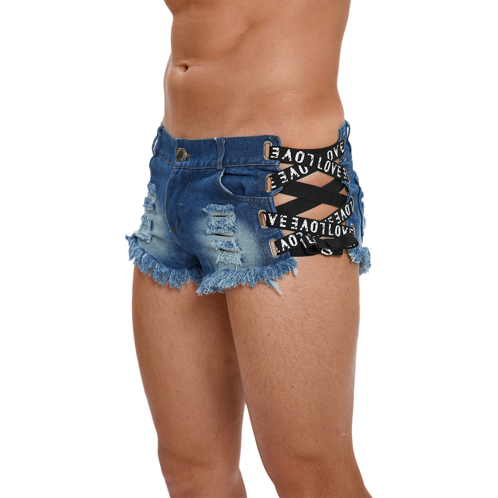 Mens Distressed Ripped Mini De - огляд і ціна Men Fashion Jeans