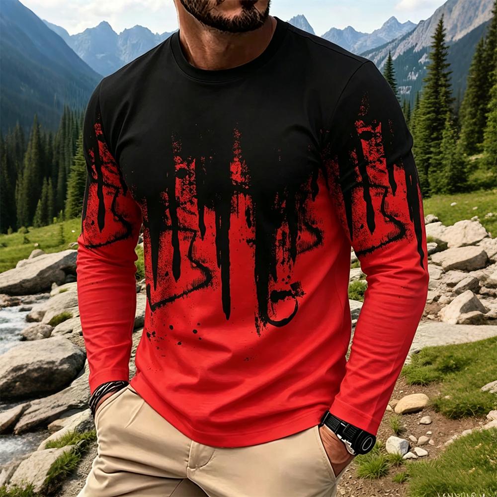 Men's Gradient Ink Splash Long - огляд і ціна Men'S Fashion